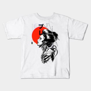 Vaporwave Japanese Cyberpunk Kids T-Shirt